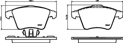 HELLA PAGID 8db355013821 -  Комплект тормозных колодок, дисковый тормоз